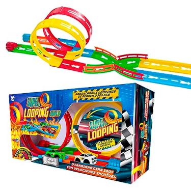 Imagem de Pista Dupla Super Looping com Carrinho, Pica Pau Brinquedos, Multicor