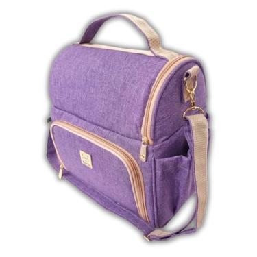 Imagem de Bolsa Térmica Grande Marmita Fitness Lanches Refeição Picnic Marmita (Lilas)