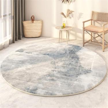Imagem de HJZSZX Tapete decorativo redondo abstrato arte tapete lavável à máquina sala de estar tapete macio confortável quarto tapetes, YY037,2,P, diâmetro 220 cm