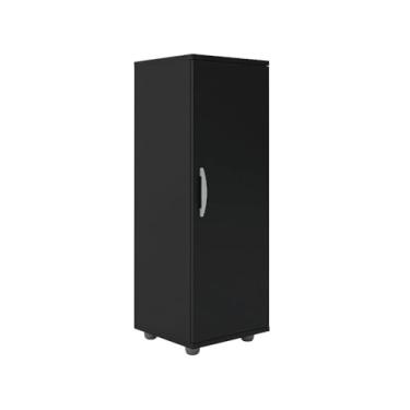 Imagem de Armário Multiuso 1 Porta, Organizador com Prateleiras(Preto)