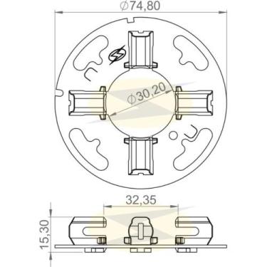 Imagem de Porta escova do motor de partida Fiat Fiorino 2006 a 2015 - UNIFAP
