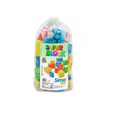 Imagem de Blocos Super Block 45 Peças Grandes - Simo Toys