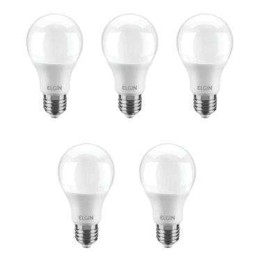Imagem de Kit 5 Lâmpadas Bulbo Led 9W Elgin A60 E27