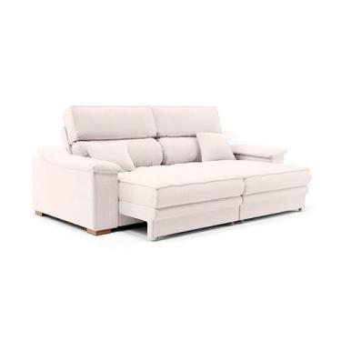 Imagem de Sofá 3 Lugares Retrátil e Reclinável Lupin Linho Cru 180 cm - Mobly