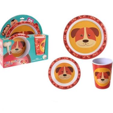 Imagem de Kit Refeição Infantil Bebê Com 3 Peças Prato Copo Tigela - ART HOUSE K