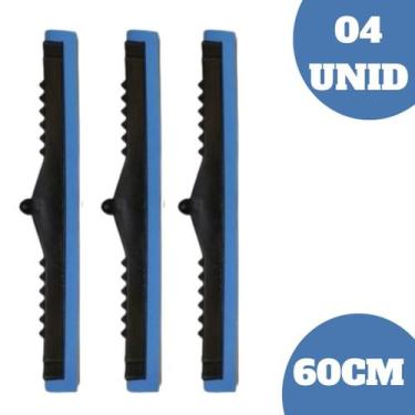 Imagem de Rodo Plástico 60Cm Puxa Seca Sem Cabo 04 unid