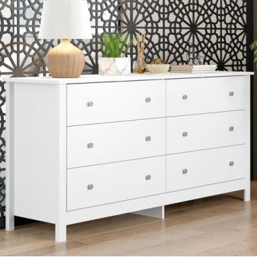Imagem de Cômoda Ditália 6 Gavetas DM-221 Branco