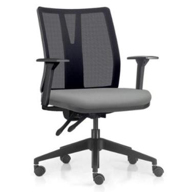 Imagem de Cadeira de Escritório Giratória Diretor Flow F02 Base Preta Sintético 