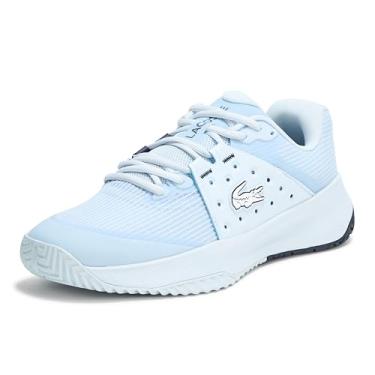 Imagem de Lacoste Tênis feminino Power Serve, Azul-claro/azul-marinho, 38
