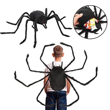 Imagem de Decorações de Halloween, ambientes externos internos, dia das bruxas, aranha peluda, poseable assustadora, aranha tarântula para pátios, jardins, decorações de casa