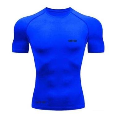 Imagem de Camisa de compressão térmica Manga Curta United Pro Proteção Solar FPS 50+ Rash Guard - vinho -Masculino