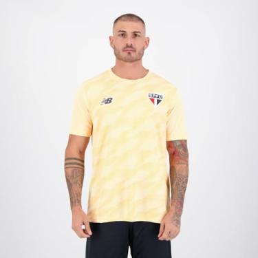 Imagem de Camiseta Masculina NB Treino SPFC 2024, Masculino, Laranja Neon, GG