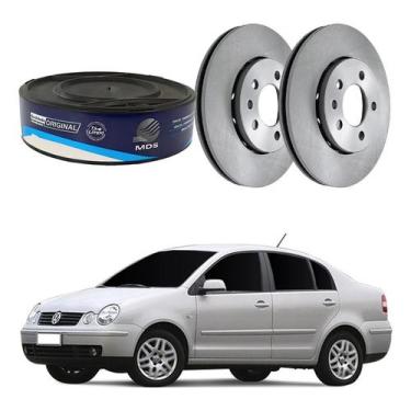 Imagem de Par Disco De Freio Dianteiro Polo Sedan 1.6 2005 A 2007 - MDS