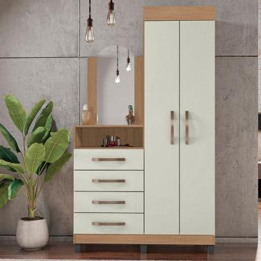 Imagem de Armário Roupeiro Seattle Nature Off White