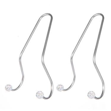 Imagem de MINGZAIQIPEI Decorações de gancho de encosto de cabeça de carro, 2 peças de gancho brilhante, ganchos inoxidáveis cabides de carro e suporte de banco traseiro durável, armazenamento universal (ab