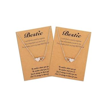 Imagem de Colar Best Friend Colares de Amizade para 2/3/4/5 Presentes de Amigo para Mulheres Bff Friends Sisters Bestie Colar Presentes de Aniversário para Irmã, Metal, Sem Pedra Preciosa