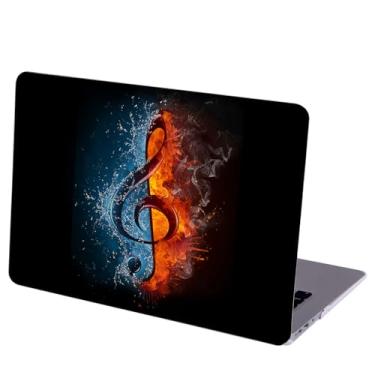 Imagem de MINGDAO Compatível com MacBook Pro de 13 polegadas, capa protetora rígida com capa de teclado (M1 A2338 A2289 A2251 A2159 A1989 A1706 A1708, versão 2016-2020) - Fire Music Note - MC10197