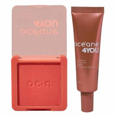 Imagem de Océane 4 You - Blush Laranja + Blush Líquido Multifuncional Coral, Kit