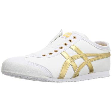 Imagem de Onitsuka Tiger Tênis feminino Mexico 66 1182A007, Branco/Ouro puro, 4