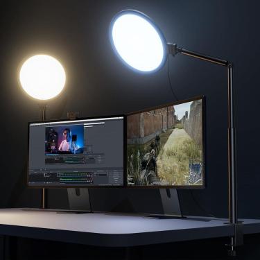 Imagem de Desk Ring Light Weilisi de 10,2 polegadas com suporte para reuniões Zoom