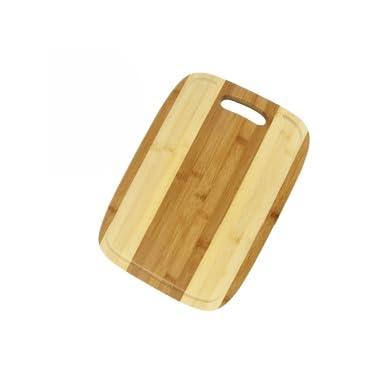 Imagem de Tábua De Bambu 34x24x1,8cm Para Corte Churrasco Legumes Universal Com Encaixe Para As Mãos