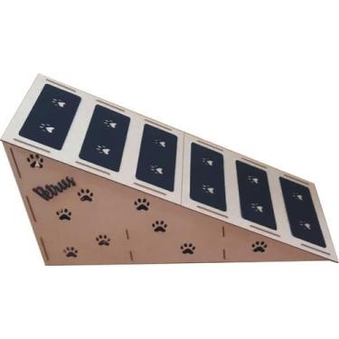 Imagem de Rampa para Pets, MDF Cru, 60 cm Altura, 37 cm Largura, Suporta 15 kg