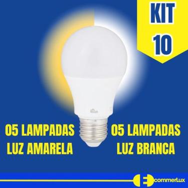 Imagem de Kit Misto 10 Lampada LED Kian 6w luz Branca e Amarela