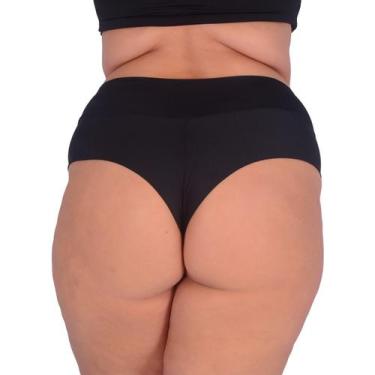 Imagem de Kit 3 Calcinhas Plus Size Tanga Microfibra Cós Alto Fio Duplo - Dakota