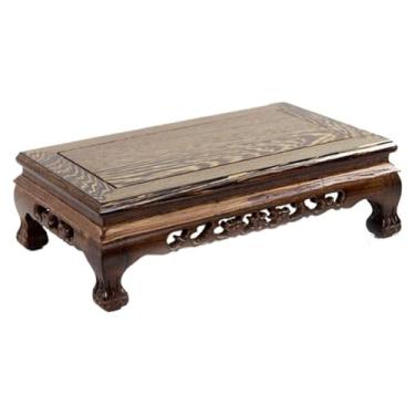 Imagem de UINGBPXT Mesa de centro retangular de madeira maciça, vintage, aparência de madeira, mesa de chá, janela para casa, sala de estar, escritório