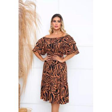 Imagem de Vestido Ciganinha Midi Moda Evangélica Lastex Com Elástico - s08 - CLI