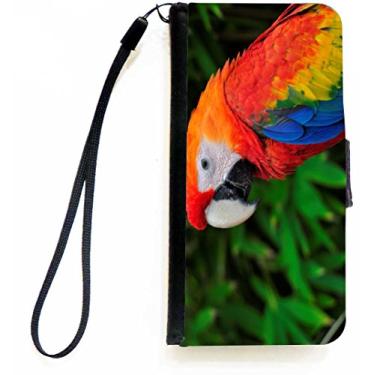 Imagem de Rikki Knight Capa carteira flip design Parrot com aba magnética para Apple iPhone 5c