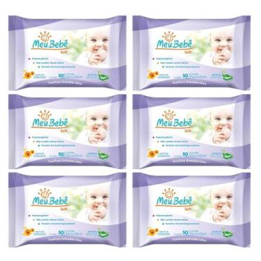 Imagem de Kit com 6 Meu bebê Soft Toalha Umedecida C50  Hygieline
