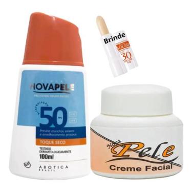 Imagem de Kit Creme Facial Nova Pele Clareador + Protetor Solar Nova Pele + Prot
