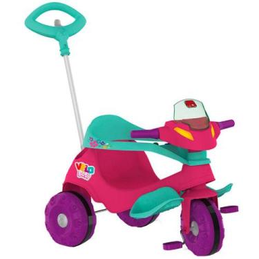 Imagem de Triciclo Infantil Bandeirante Velobaby de Pedal com Empurrador