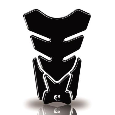 Imagem de Protetor De Tanque Adesivo Moto Cg Twister Cb Factor Fazer Gsx-S Preto Neutro Preto