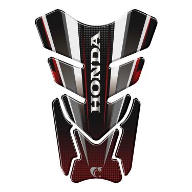Imagem de Adesivo Resinado Protetor De Tanque Moto Qualquer Moto Honda Vermelho Vermelho E Preto