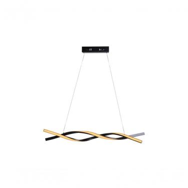 Imagem de Lustre Pendente Taschibra Design Paris 18w Led 80cm Luz Quente 3000k Preto Bivolt