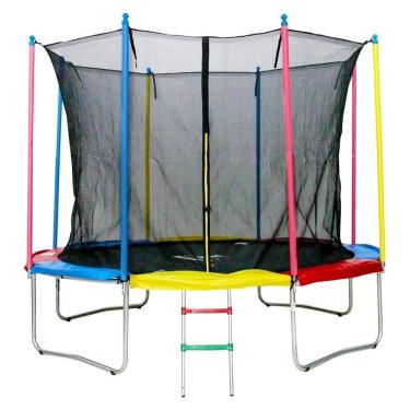 Imagem de Cama Elástica Pula Pula 3,05m Henri Trampolim Linha Plus C/ Zíper Preta