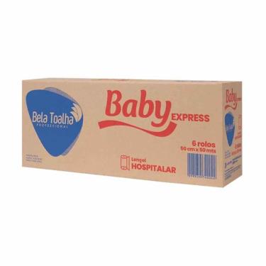 Imagem de Lençol Hospitalar Baby 50x50 Branco C/06 Rolos