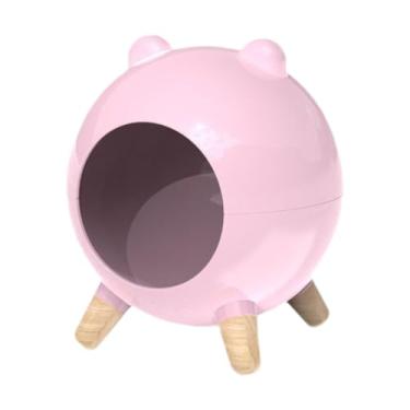 Imagem de Fenteer Abrigo para Hamster, Espaço de Descanso, Estrutura de Habitat, Instalação Simples, Esconderijo para Pets, Cabana Pequena, Rosa