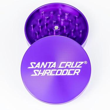 Imagem de Santa Cruz Shredder Moedor de ervas de metal jumbo topo serrilhado para aderência mais forte, 2 peças 10 cm (roxo)