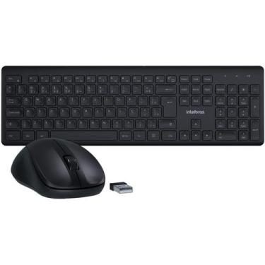 Imagem de Kit Teclado e Mouse Sem Fio Intelbras CSI50 2.4GHz ABNT2 Preto