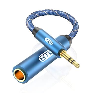 Imagem de EMK Adaptador De 1/4 Para 3,5 Mm, Áudio Estéreo Fêmea 1/4" E Macho 1/8" Alto-Falantes, Amplificadores, Guitarras, Dispositivos Home Theater, Laptops Fones Ouvido (1 M)