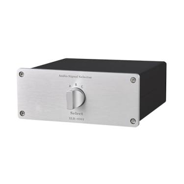 Imagem de Hoozilic Interruptor De Seleção Sinal Áudio Xlr 3 Para 1 (3 Entradas E Saídas), Adequado Tocadores Cd, Decodificadores Estágios Pré Pós (Xlr 3-1)
