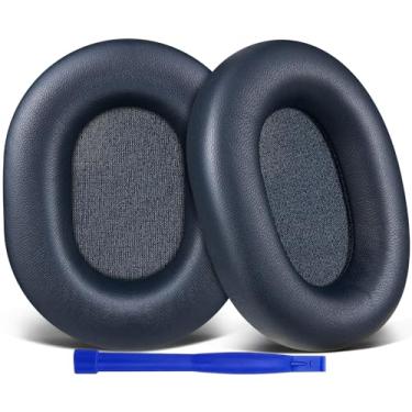 Imagem de SOULWIT Almofadas De Substituição Pele Cordeiro Para Fones Ouvido Sony Wh-1000Xm5 (Wh1000Xm5) Com Cancelamento Ruído, Mais Macias, Espuma Isolante, Espessura Adicional - Azul Brilhante