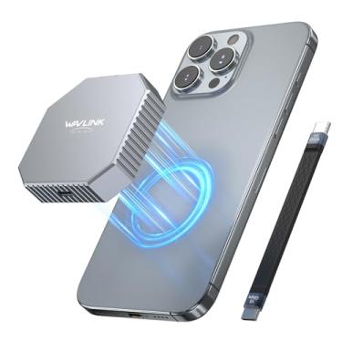 Imagem de WAVLINK Gabinete Magnético M.2 2230 Nvme/Sata Ssd, Capa De Alumínio Usb-C 10 Gbps Para Iphone 16/15 Pro Max Prores, Compatível Com Chaves M/B+M Nvme E Ssd Sata B+M (Ssd Não Incluso)