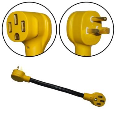 Imagem de PPUMP Nema 6-50P Para 14-50R 125 V/250 V 50 A 3 Pinos Plugue Macho 4 Fêmeas Tomada Soldador Gerador Secador Cabo Adaptador Carregador Elétrico Resistente Calibre 6 18" (50 Cm/1,5 Pés)