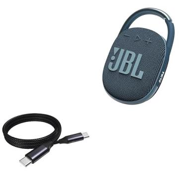 Imagem de Cabo BoxWave compatível com JBL Clip 4 (cabo da BoxWave) – Cabo DirectSync PD (91 cm) – USB-C para USB-C (100 W), cabo de carregamento e sincronização trançado tipo C de 91 cm para JBL Clip 4 – Preto Jet