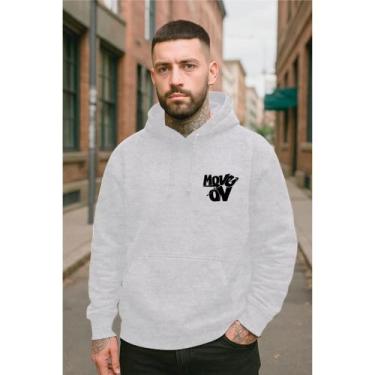 Imagem de Moletom Canguru Estampado Unissex Flanelado Move On 100% Algodão Moda 