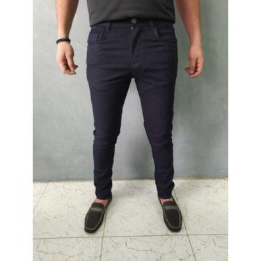 Imagem de Calça Masculina De Sarja C/Elastano Lycra - Denver Jeans , Preto, 44